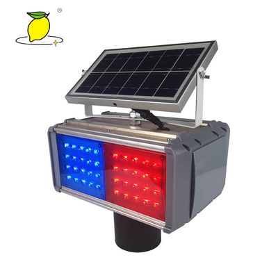 High Brightness Solar Barricade Warning Light Rechargeable For City Road
